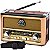 Rádio Portátil Megastar RX939BT AM/FM - Marrom/Dourado - Imagem 2