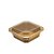 Pote Square Kraft 1200ml + Tampa Pet 50unids - Imagem 1