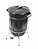 Cesto 40lts Preto redondo c/ armação e pedal Unid - Imagem 1