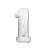 Balão Metalizado nº1 1metro unid - Imagem 1