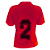 Jogo de Camisa AX Esportes Vermelho com Preto - 10+1 Numeradas - Imagem 2
