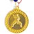 Medalha AX Esportes 50mm A. Marciais Alto Relevo Dourada - Y229D - Imagem 1