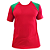 Jogo de Camisa Infantil Tam. 12 - Vermelho com Verde - 14+1 Numeradas - Imagem 1