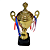 Taça AX Esportes Metal 5º Colocado 34cm - YWA 461 - EXCLUSIVIDADE - Imagem 2