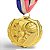 Medalha AX Esportes 65mm Dourada - YWA 460 VOLEI - EXCLUSIVIDADE E LANÇAMENTO - Imagem 1
