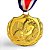Medalha AX Esportes 65mm Dourada - YWA 460 FUT. CHUTE - EXCLUSIVIDADE E LANÇAMENTO - Imagem 1