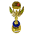 Troféu Honra ao Merito Azul P 28cm AX Esportes 525 - EXCLUSIVIDADE - Imagem 3