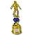 Troféu Futebol Azul M 29cm AX Esportes 521 - EXCLUSIVIDADE - Imagem 1