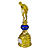 Troféu Futebol Azul M 29cm AX Esportes 521 - EXCLUSIVIDADE - Imagem 3