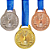 Medalha Honra ao Mérito Ouro/Prata/Bronze AX 30mm - Kit c/ 3 Pçs - EXCLUSIVIDADE - Imagem 1