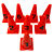 8 Cones 22cm Numerados Laranja AX Para Treino 663 - Exclusividade - Imagem 1