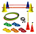 Kit Agilidade 2 Cones de 30cm e 1 Barreira 1mt  Vermelho 602 -  EXCLUSIVIDADE - Imagem 13