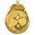 Medalha Tênis de Mesa AX 50mm   Ouro Y226 - PACK COM 10 - Imagem 3
