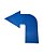 Seta Sinalizadora Curva AX Emborrachada 25cm Curva (KIT) 666 - PACK COM 5 AZUL - Imagem 4