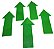 Seta Sinalizadora AX Emborrachada Reta 37cm (KIT) 665 - PACK COM 5 VERDE - Imagem 1