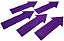 Seta Sinalizadora AX Emborrachada Reta 37cm (KIT) 665 - PACK COM 5 ROXO - Imagem 1