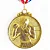 Medalha Boxe  Ouro AX 50mm  - Y221- PACK COM 10 - Imagem 2