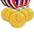 Medalha Honra ao Mérito TAÇA Pequena Ouro AX 50mm - YWA 454- PACK COM 10 - Imagem 1