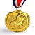 Medalha FUTEBOL CHUTE Ouro AX 65mm - YWA 460 - PACK COM 10 - Imagem 2