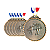 Medalha VOLEI Bronze AX 50mm - Y224B / 432 - PACK COM 10 - Imagem 1