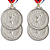 Medalha Honra ao Mérito em  Prata AX 50mm- FA480/FA275 - PACK COM 10 - Imagem 1