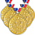 Medalha ATLETISMO 3 Ouro AX 50mm - Y225D - PACK COM 10 - Imagem 1