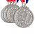 Medalha ATLETISMO 3 Prata AX 50mm - Y225P - PACK COM 10 - Imagem 1