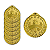 Medalha Honra ao Mérito  TOCHA E FAIXA Ouro  AX 65mm  - YWA 456 - PACK COM 10 - Imagem 1