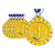 Medalha Honra ao Mérito TOCHA V Ouro  AX 65mm - YWA 456- PACK COM 10 - Imagem 1