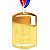 Medalha Futebol Retangular AX 40x60 Ouro -  FA 469/ YWA 459 - PACK COM 10 - Imagem 5