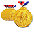 Medalha CORRIDA ATLETISMO AX 65mm Ouro - YWA 456  - PACK COM 10 - Imagem 1