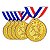 Medalha ATLETISMO 3 Ouro AX 65mm  - YWA 456 - PACK COM 10 - Imagem 1