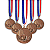 Medalha Futebol Gigante AX Esportes 64mm  3D Bronze - FA489/433 - PACK COM 10 - Imagem 1