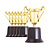 Troféu Mini Taça AX Esportes 13cm - FA 483 - PACK COM 10 - Imagem 1