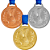 Medalha Honra ao Mérito Ouro Prata Bronze  40mm AX- PACK 12x3  (12 de Cada) - Imagem 1