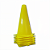 Cone 24cm AMARELO Plástico 588 AX - PACK COM 10 - Amarelo - Imagem 2