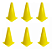 Cone 24cm AMARELO Plástico 588 AX - PACK COM 10 - Amarelo - Imagem 4