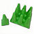 Cone 24cm VERDE Plástico 588 AX - PACK COM 10 - Verde - Imagem 1