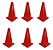 Cone 24cm VERMELHO Plástico 588 AX - PACK COM 10  - Vermelho - Imagem 3