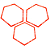 Hexagono AX Agilidade de Treino Para Treino 60cm 669 - PACK COM  6  - Laranja - Imagem 2