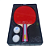 Raquete Tênis de Mesa 1* Double Fish 1A+  Kit c/ 1 Raq.+ 02 Bolinhas 1 Estrela - 720 - Imagem 2