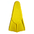 Nadadeira Curta M 36/38 Amarela Natação Silicone AX  - 816 - Imagem 4