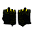 Luva Musculação / Ciclismo Curta Preto/Amarelo Dry AX  - 765 - Imagem 4