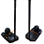 Tabela Basquete Semi Oficial  Adulto PVC Preto, Regulavel com Base, Aro Metal e Rede AX - 731 - Imagem 7