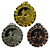 Medalha FUTEBOL CAMPO Ouro/Prata/Bronze  AX 65mm YWA 470 - PACK COM 3 (1 de Cada) - Imagem 1