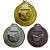 Medalha NATAÇÃO ONDA Ouro/Prata/Bronze  AX 65mm YWA 470 - PACK COM 3 (1 de Cada) - Imagem 1