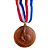 Medalha Futebol CHUTE Ouro/Prata/Bronze AX 65mm Futebol YWA 471 - PACK COM 3 (1 de Cada) - Imagem 5