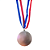 Medalha Futebol CHUTE Ouro/Prata/Bronze AX 65mm Futebol YWA 471 - PACK COM 3 (1 de Cada) - Imagem 4