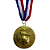 Medalha FUTEBOL Chuteira PE NA BOLA Ouro/Prata/Bronze AX 65mm YWA 470 - PACK COM 3 (1 de Cada) - Imagem 2