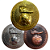 Medalha FUTEBOL Chuteira PE NA BOLA Ouro/Prata/Bronze AX 65mm YWA 470 - PACK COM 3 (1 de Cada) - Imagem 1